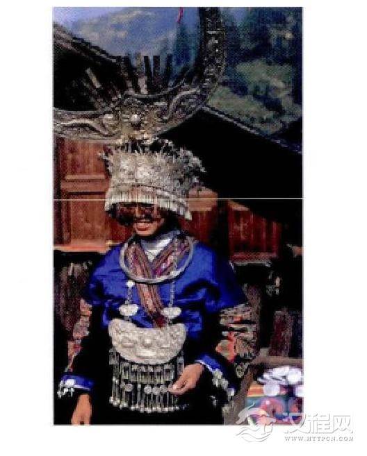 银质牛角形头饰