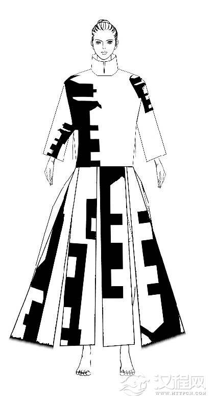  图6人形舞蹈纹造型设计效果图1