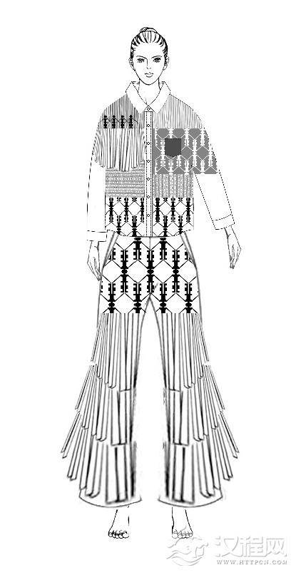 图7人形舞蹈纹造型设计效果图2