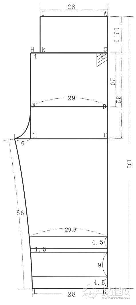 传统裁剪还原图
