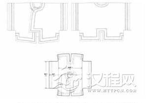 图2“所地”方言区半袖罩衣款式图及参考结构图