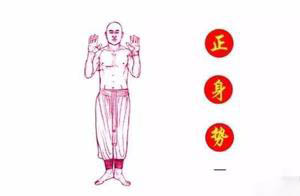 武林秘籍少林拳《易筋经》正身势上段详细图解