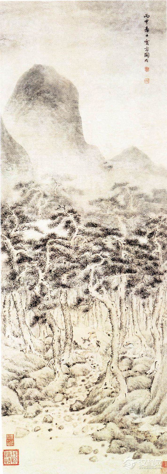 明 陶成《松林策骞图》（常熟博物馆藏） - 阴山工作室 - 阴山工作室