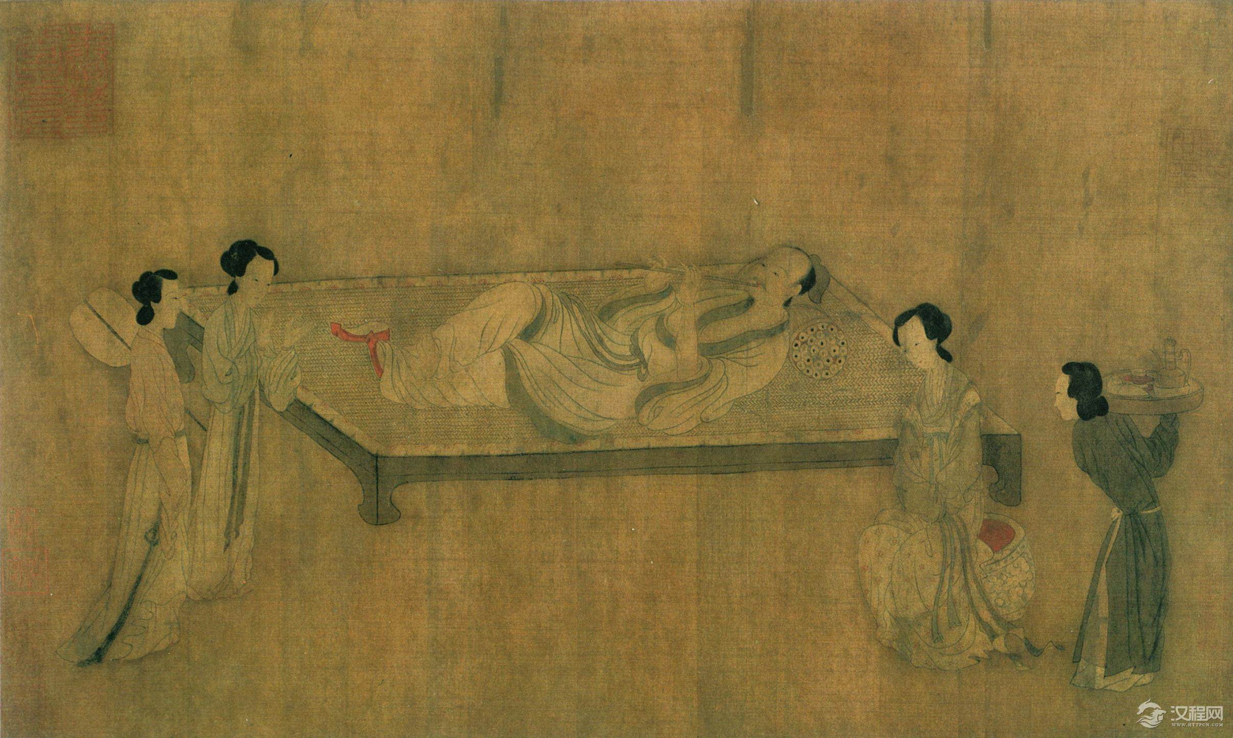 唐 张萱画选 虢国夫人游春图与仿摹品 