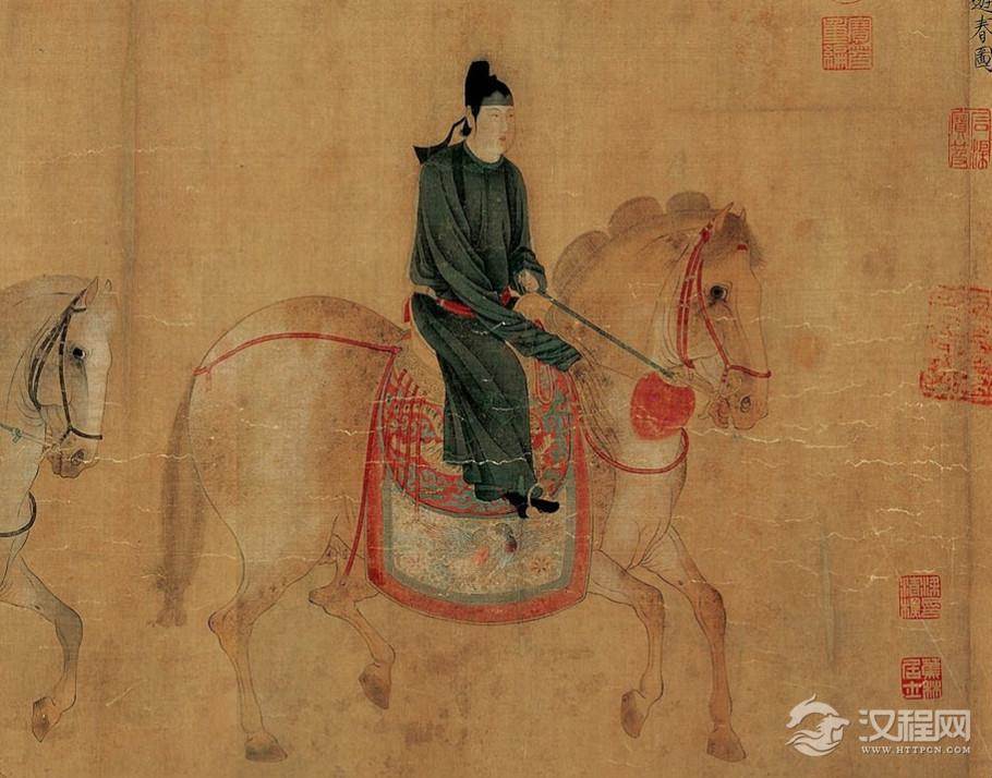 唐 张萱画选 虢国夫人游春图与仿摹品