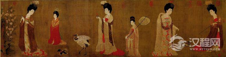 唐 周昉 簪花仕女图 辽宁博物院藏（百幅中国名画） - 中艺图文工作室 - 中艺图文工作室