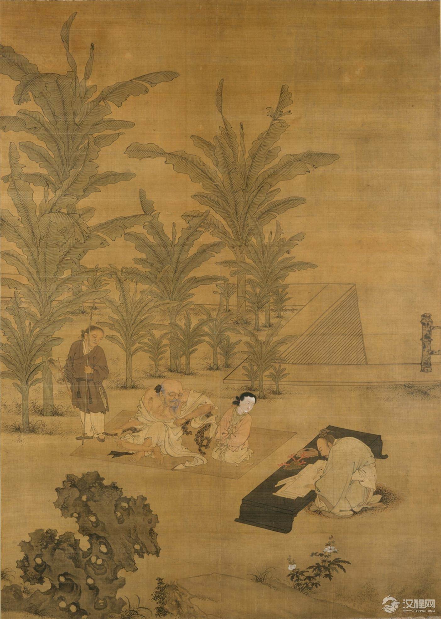 王维 杜堇 伏生授经图 