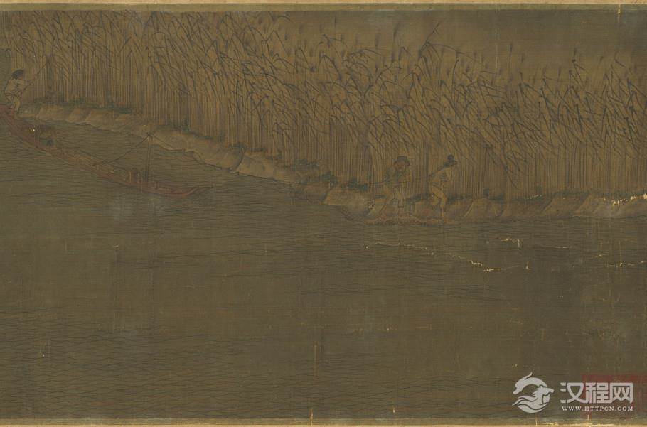 五代 趙幹 江行初雪图 