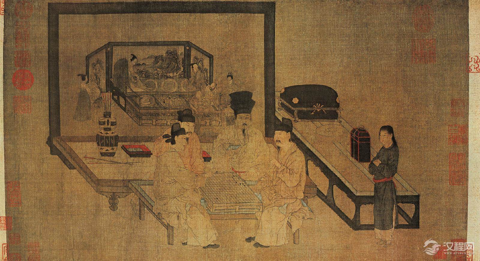 周文矩画选 重屏会棋图(百幅中国名画) - 中艺图文工作室 - 中艺图文工作室