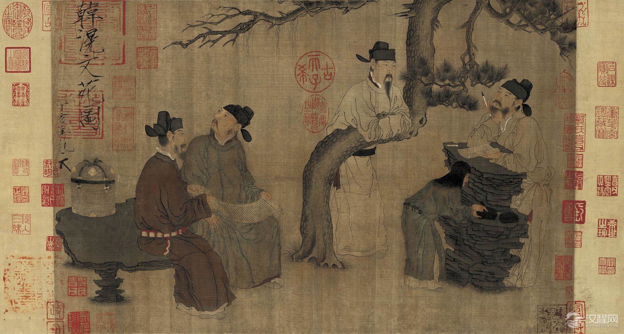 周文矩画选 重屏会棋图(百幅中国名画) - 中艺图文工作室 - 中艺图文工作室