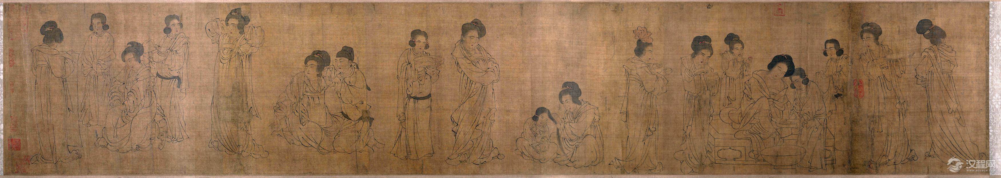 周文矩画选 重屏会棋图(百幅中国名画) - 中艺图文工作室 - 中艺图文工作室