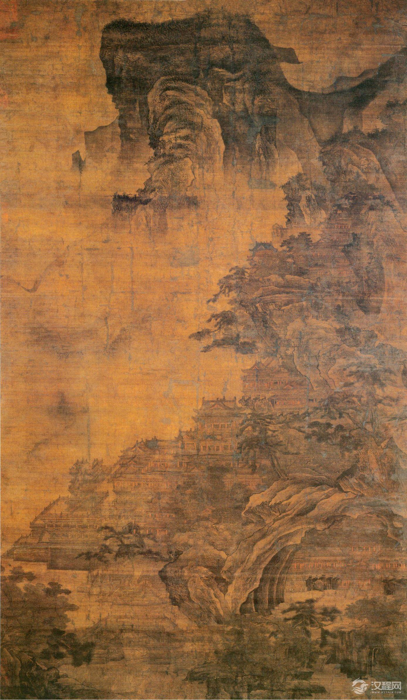 界画神品 郭忠恕 雪霁江行图 