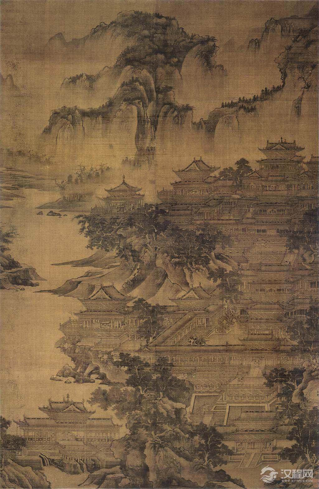 界画神品 郭忠恕 雪霁江行图