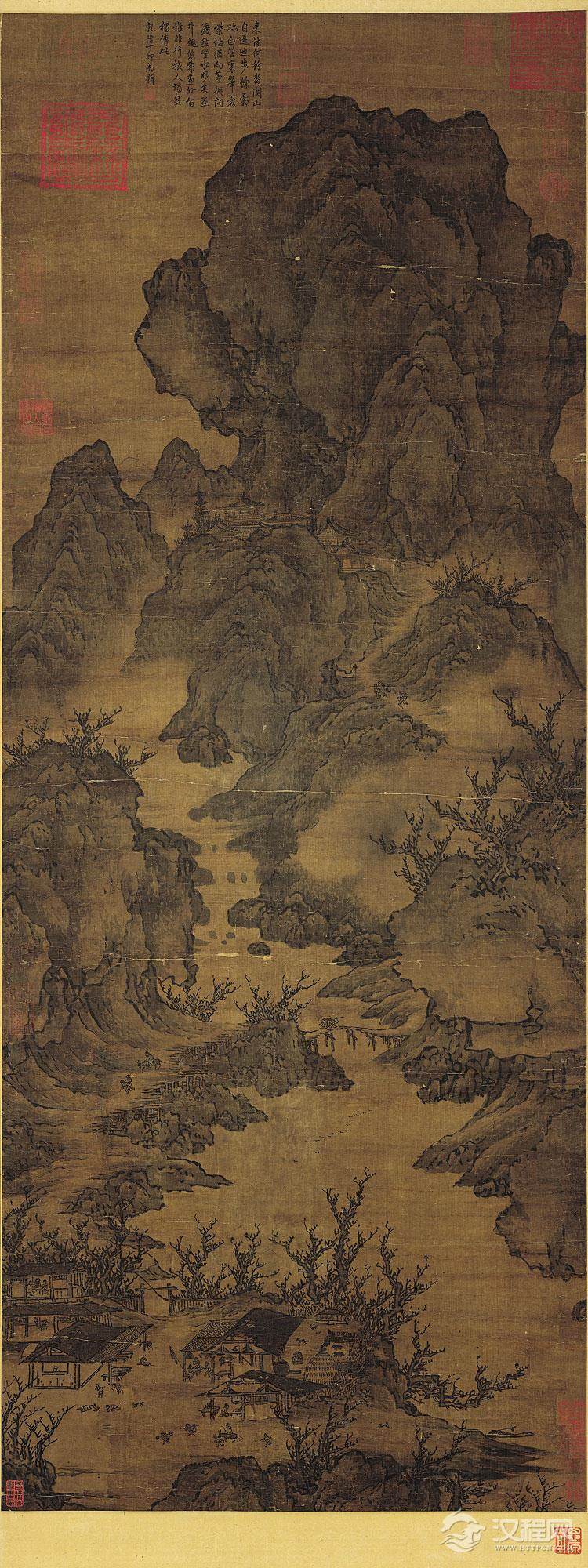 宋初“三家山水”关仝画选 关山行旅图（百幅中国名画)