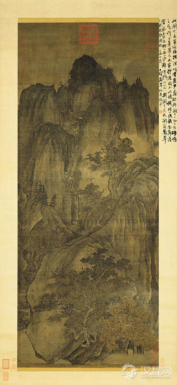 宋初“三家山水”关仝画选 关山行旅图（百幅中国名画)