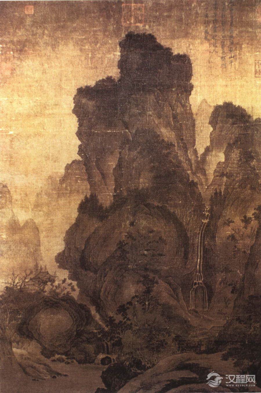 宋初“三家山水”关仝画选 关山行旅图（百幅中国名画)