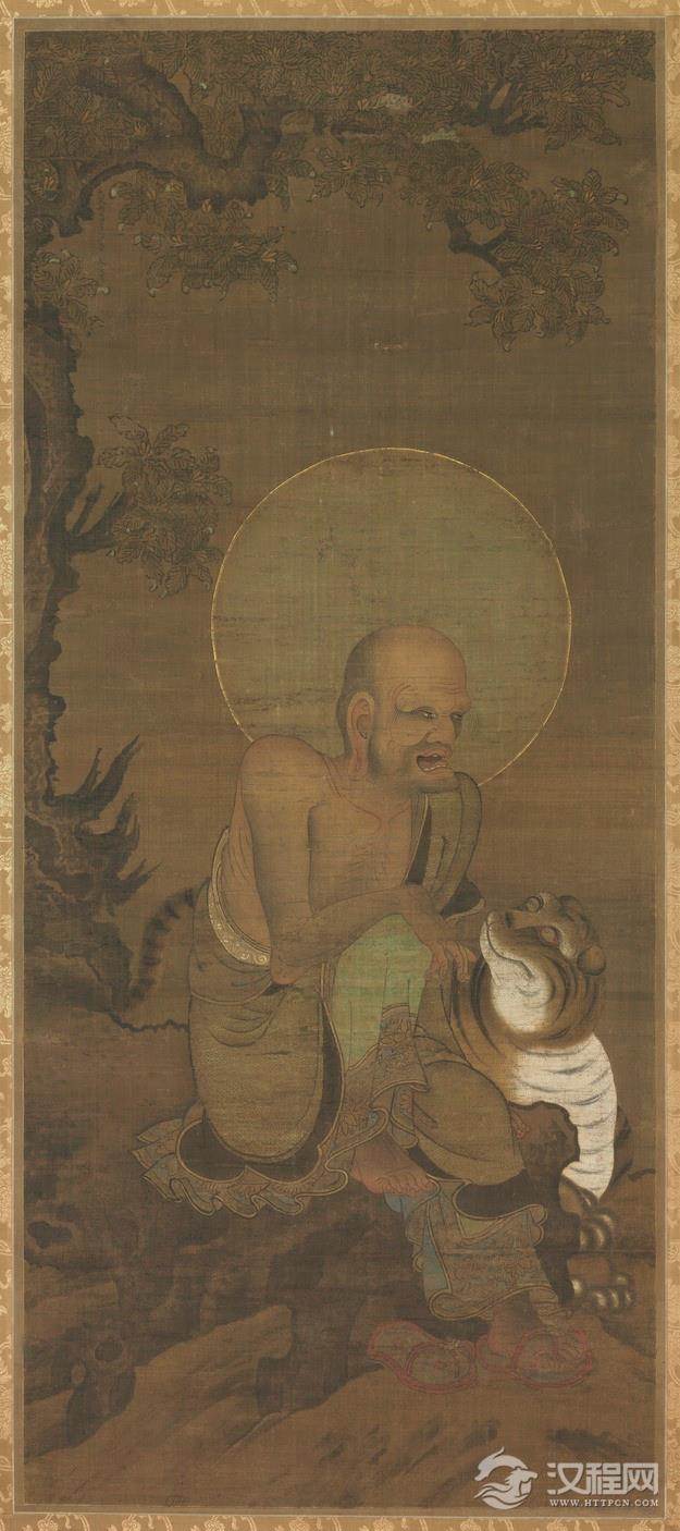 宋 金大受 十六罗汉图 