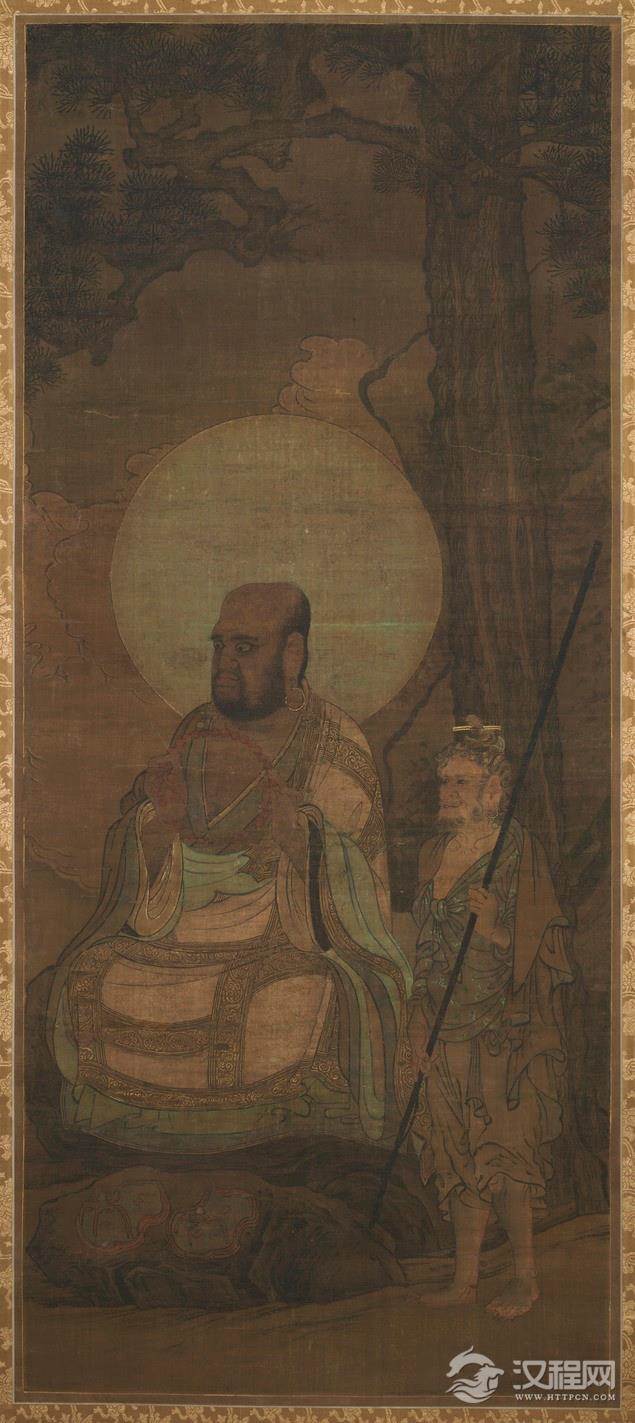 宋 金大受 十六罗汉图 