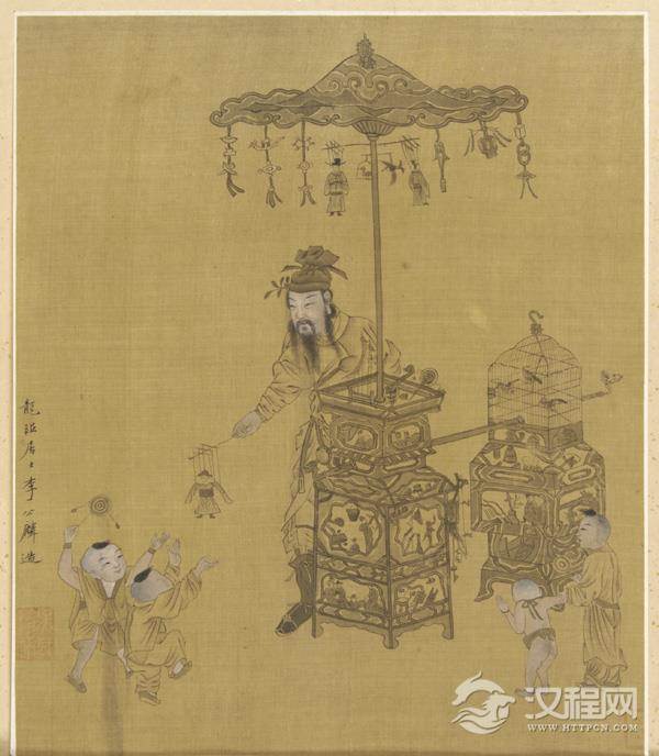 李嵩画选 货郎图（百幅中国名画）及宋元明代名家版本