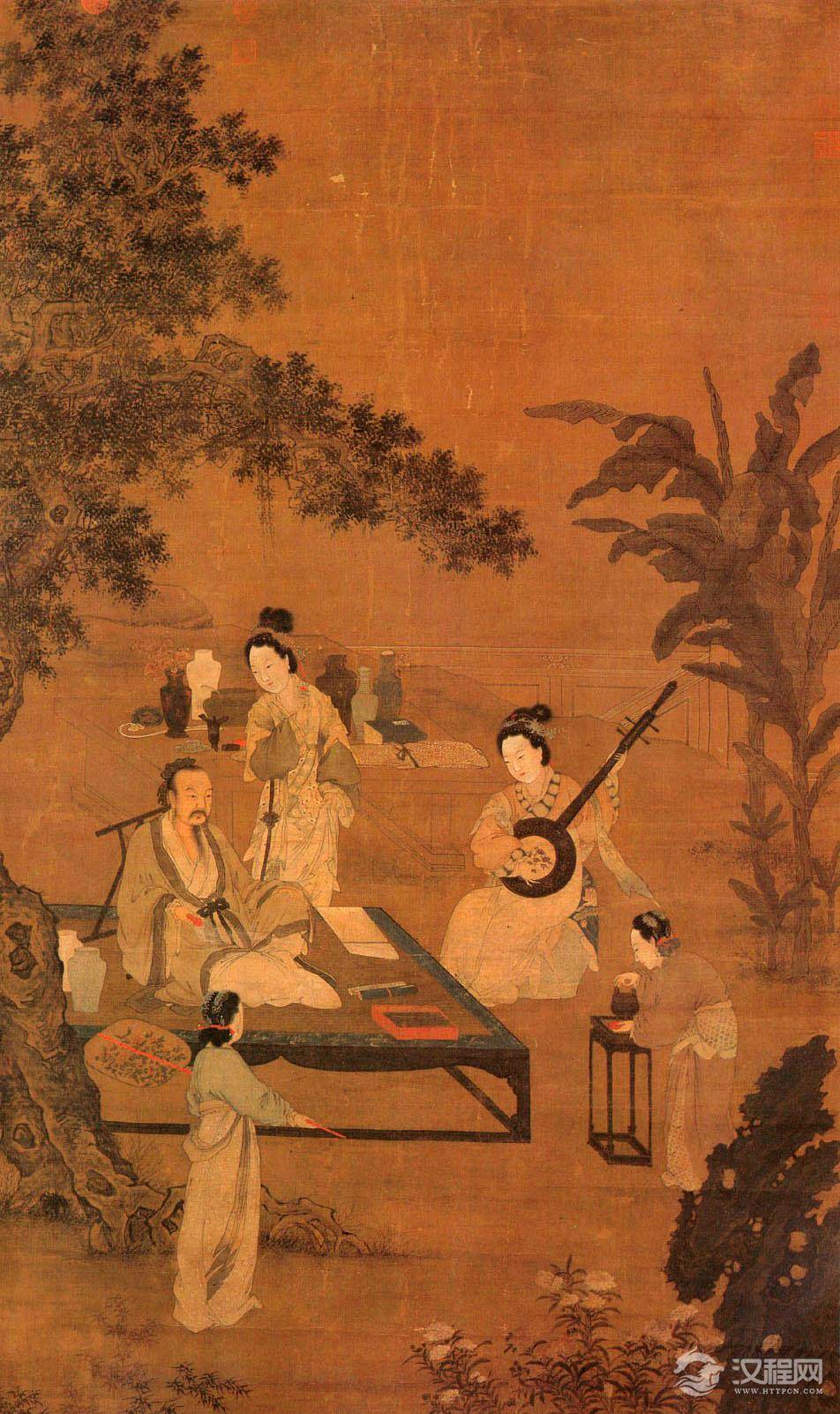 货郎图 南宋李嵩及明吕文英版本（百幅中国名画）