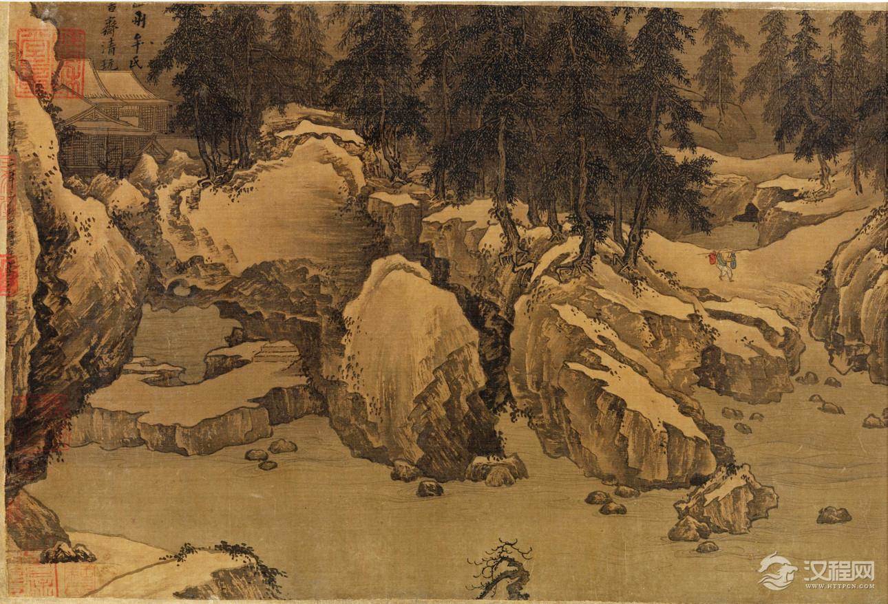 北宋妙品第一 高克明画选 溪山瑞雪图卷 