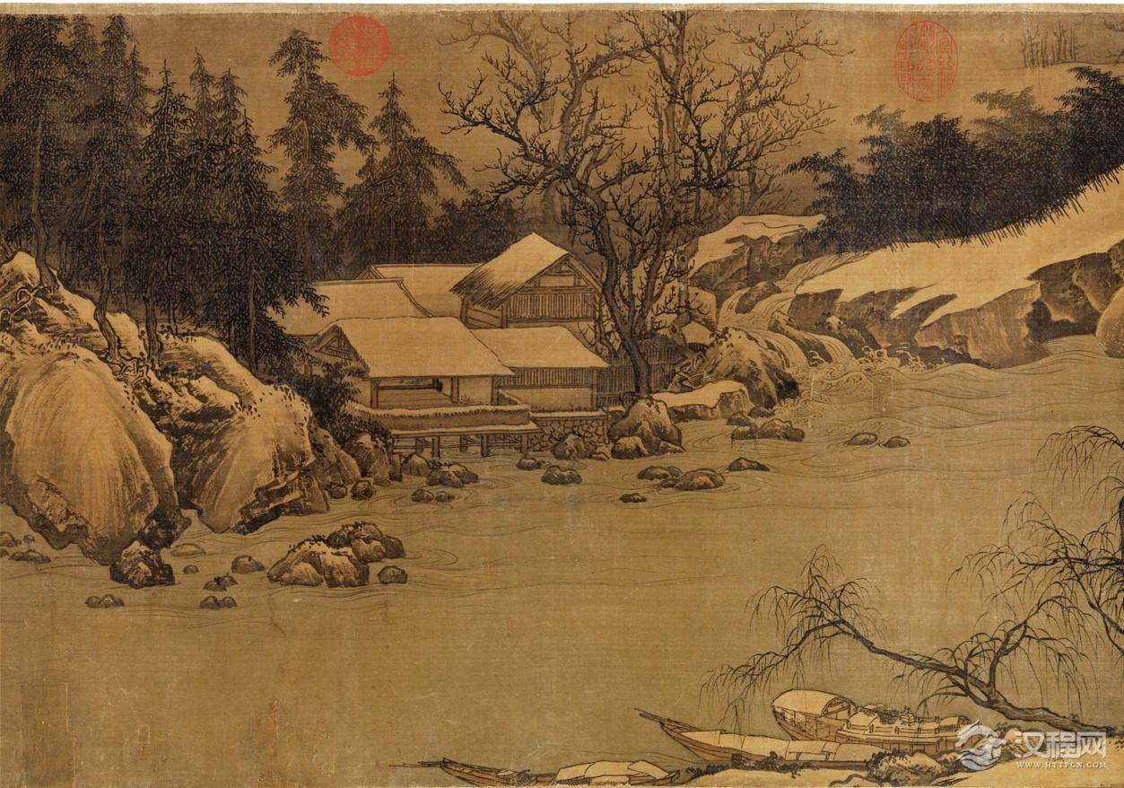 北宋妙品第一 高克明画选 溪山瑞雪图卷