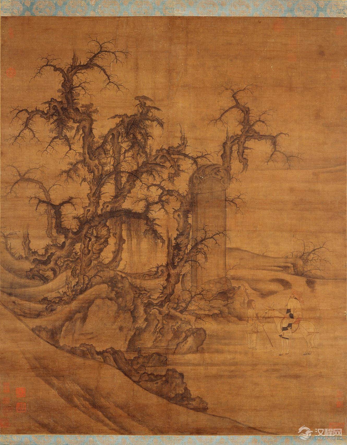 李成画选 读碑窠石图（百幅中国名画)