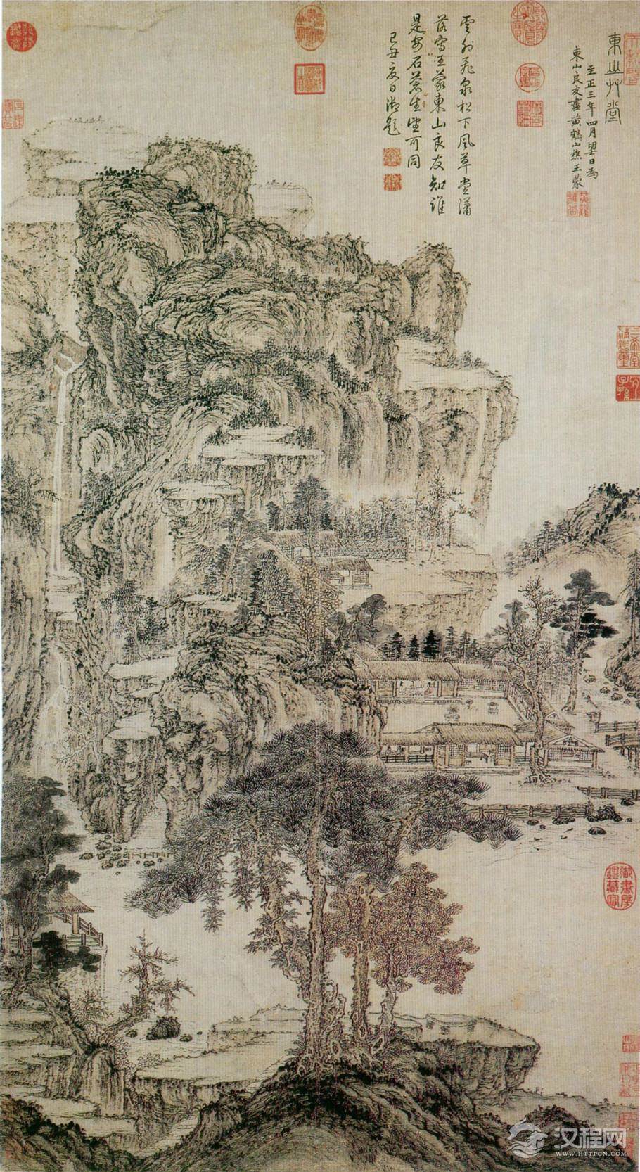 元四家王蒙画选 青卞隐居图(百幅中国名画) - 潮河边人 - 潮河边人博客