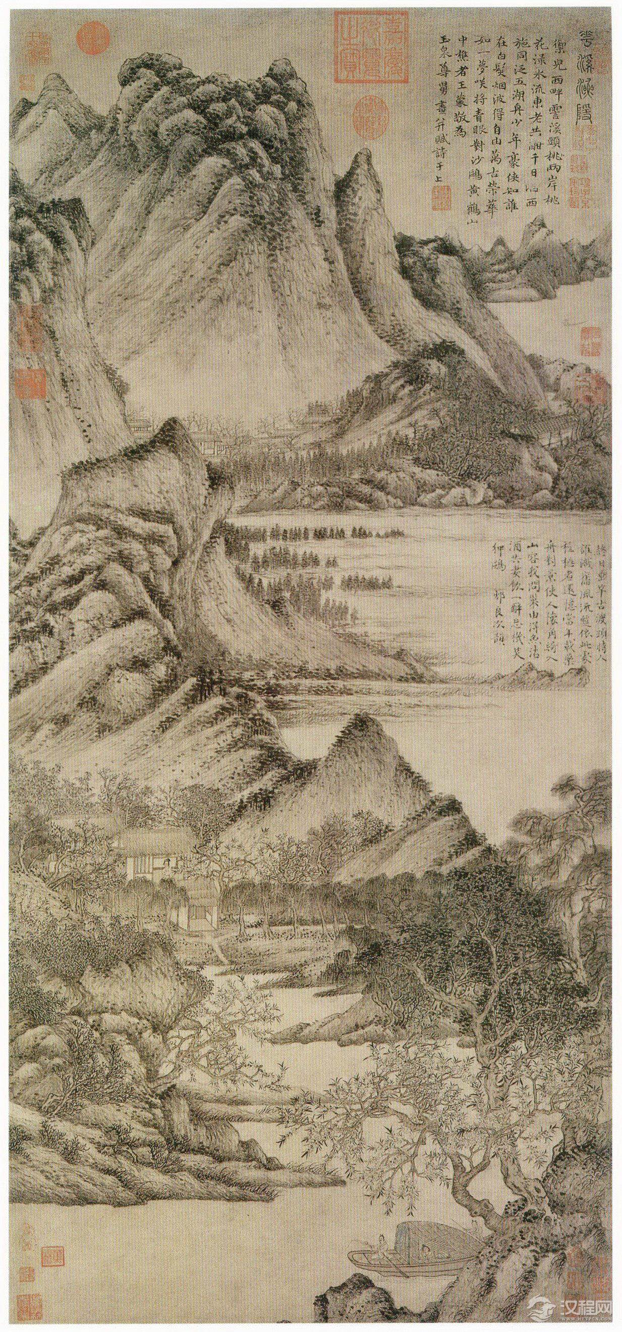 元四家王蒙画选 青卞隐居图(百幅中国名画)
