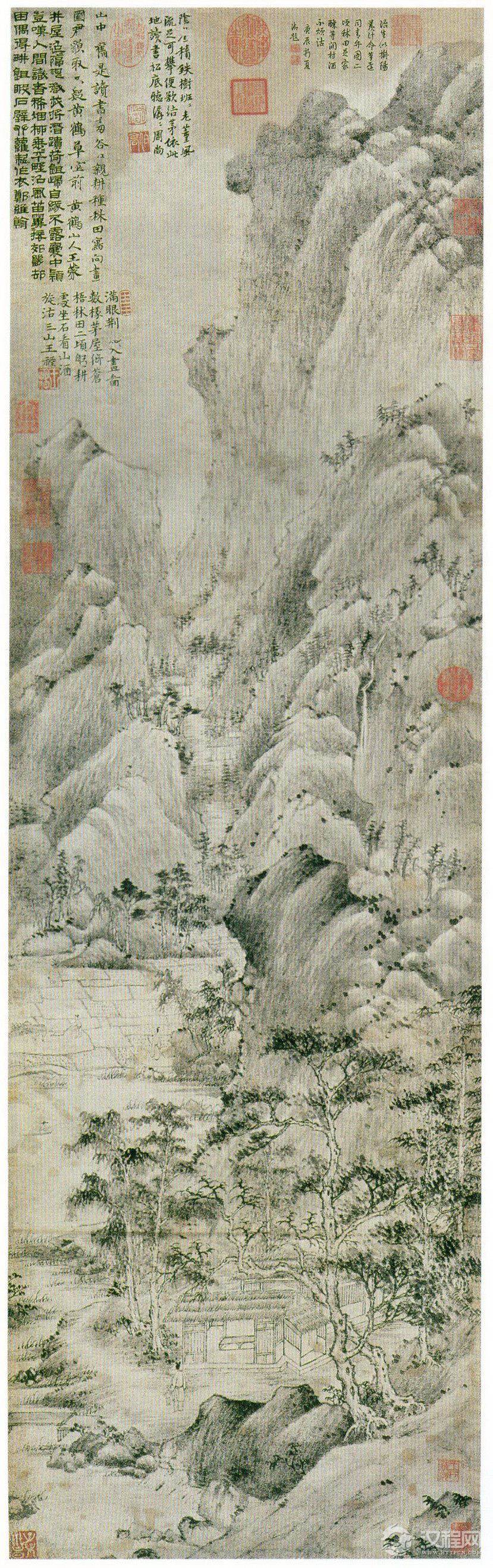 元四家王蒙画选 青卞隐居图(百幅中国名画)