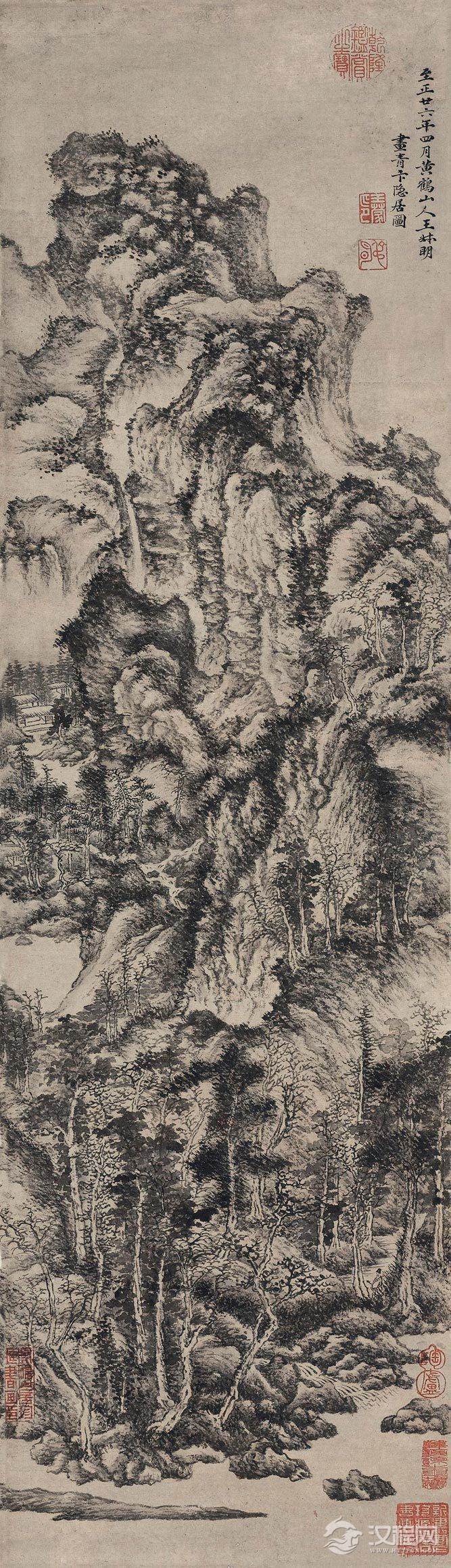 元四家王蒙画选 青卞隐居图(百幅中国名画)