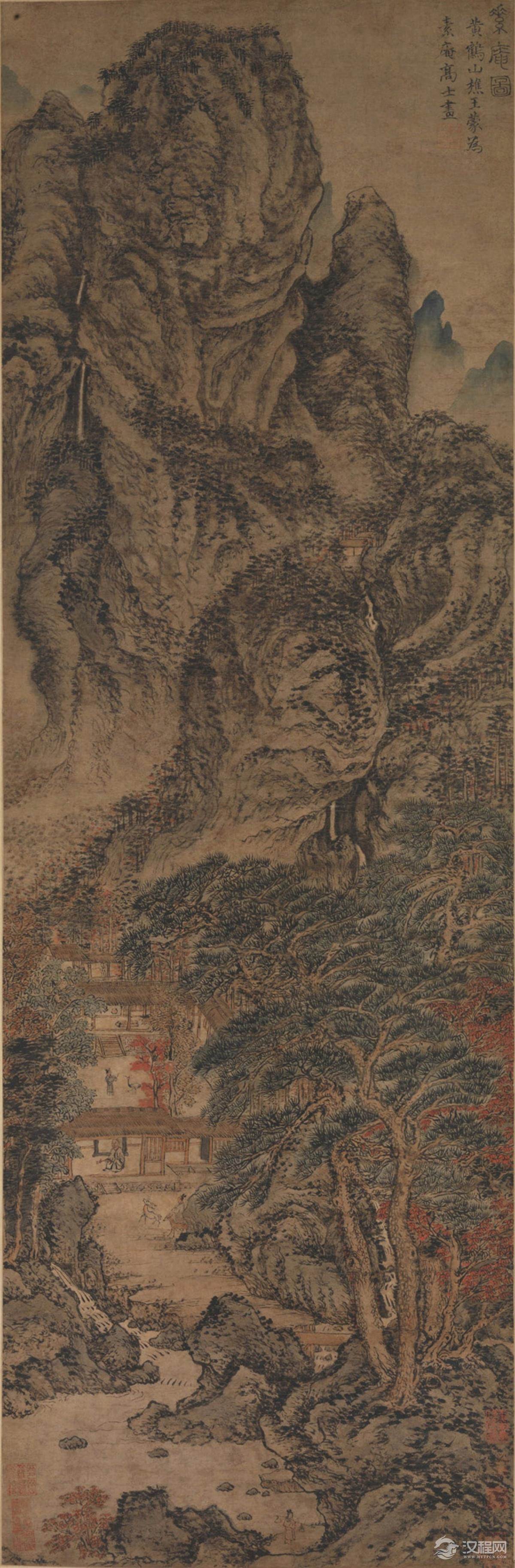 元四家王蒙画选 青卞隐居图(百幅中国名画)