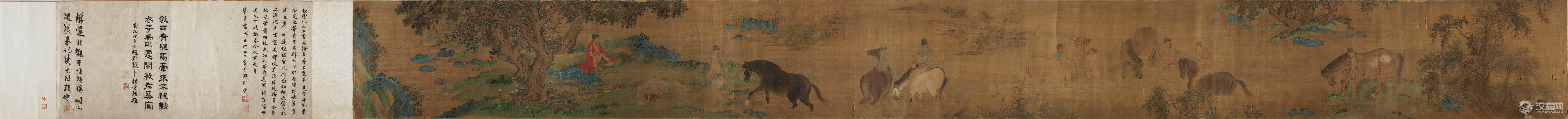 秋郊饮马图 赵孟頫