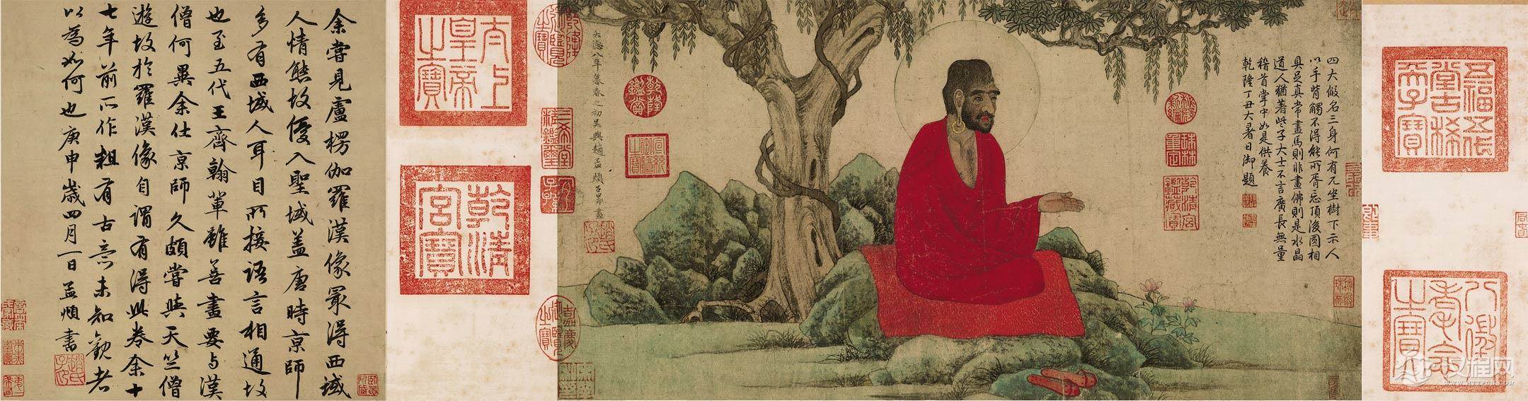 秋郊饮马图 赵孟頫