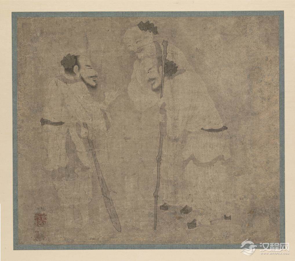 秋郊饮马图 赵孟頫 