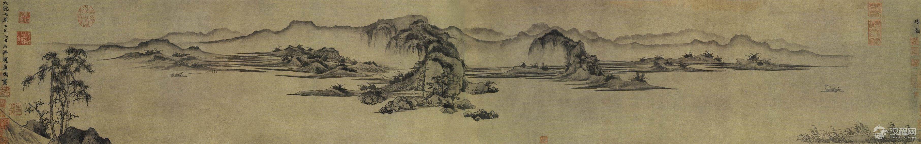 秋郊饮马图 赵孟頫