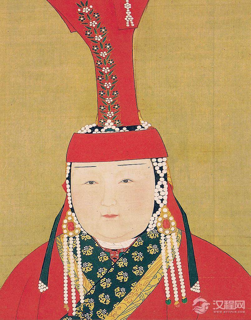 元 刘贯道画选 忽必烈画像