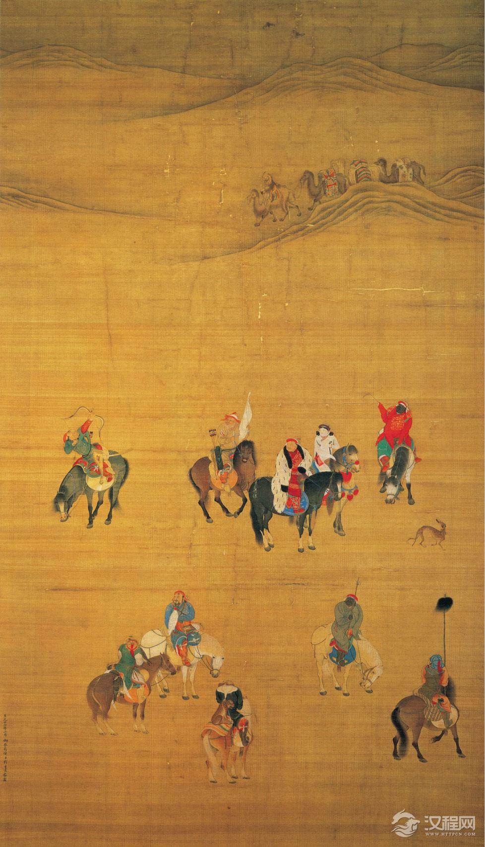 元 刘贯道画选 忽必烈画像 