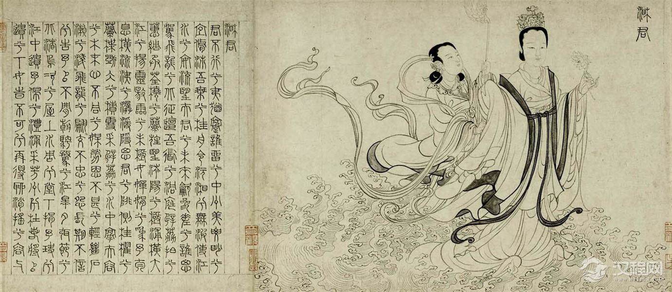 屈原九歌与张渥九歌图卷