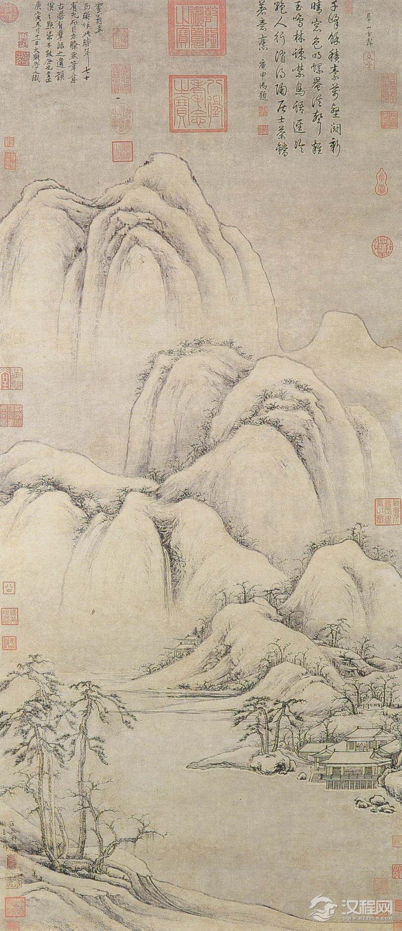 元 曹知白山水画