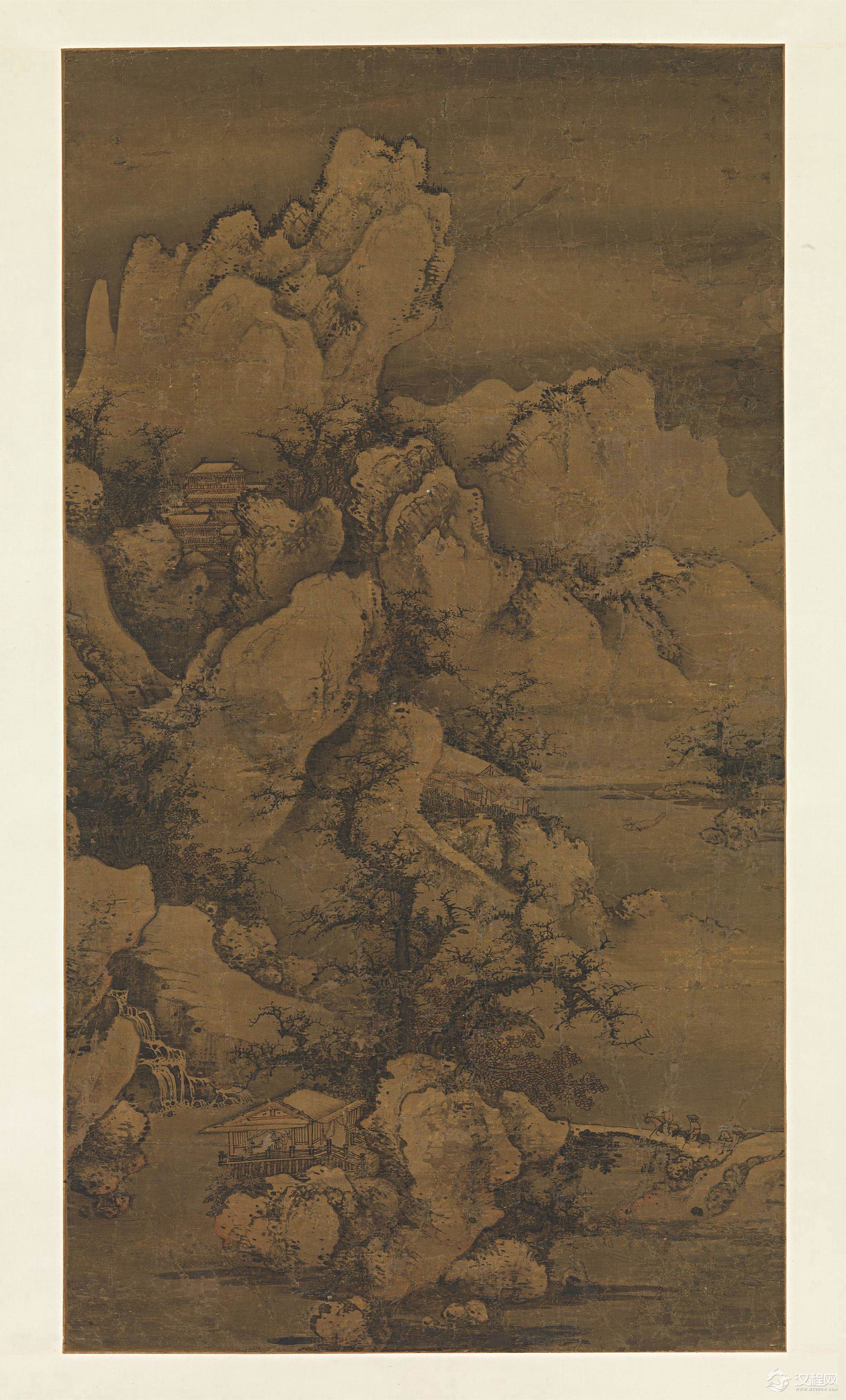 元 姚廷美画选 雪山行旅图