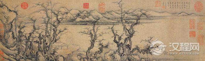 元 姚廷美画选 雪山行旅图