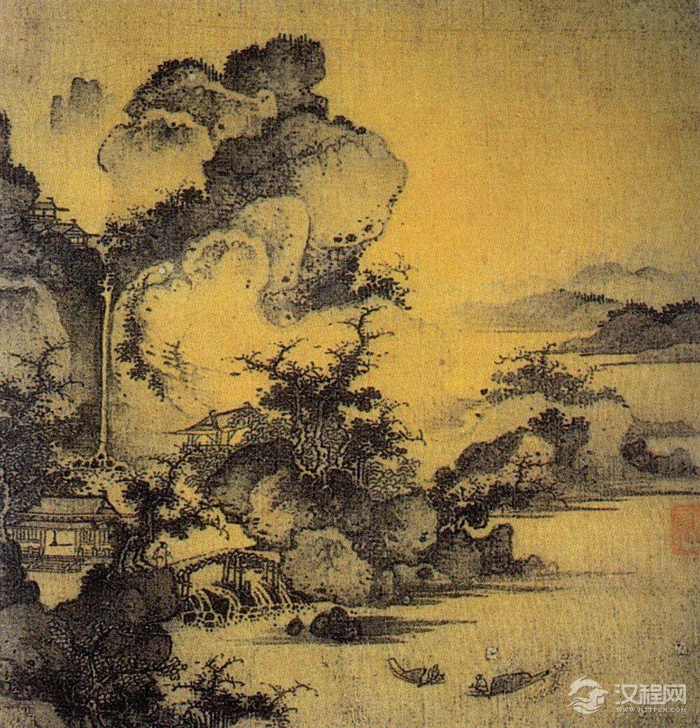 元 姚廷美画选 雪山行旅图