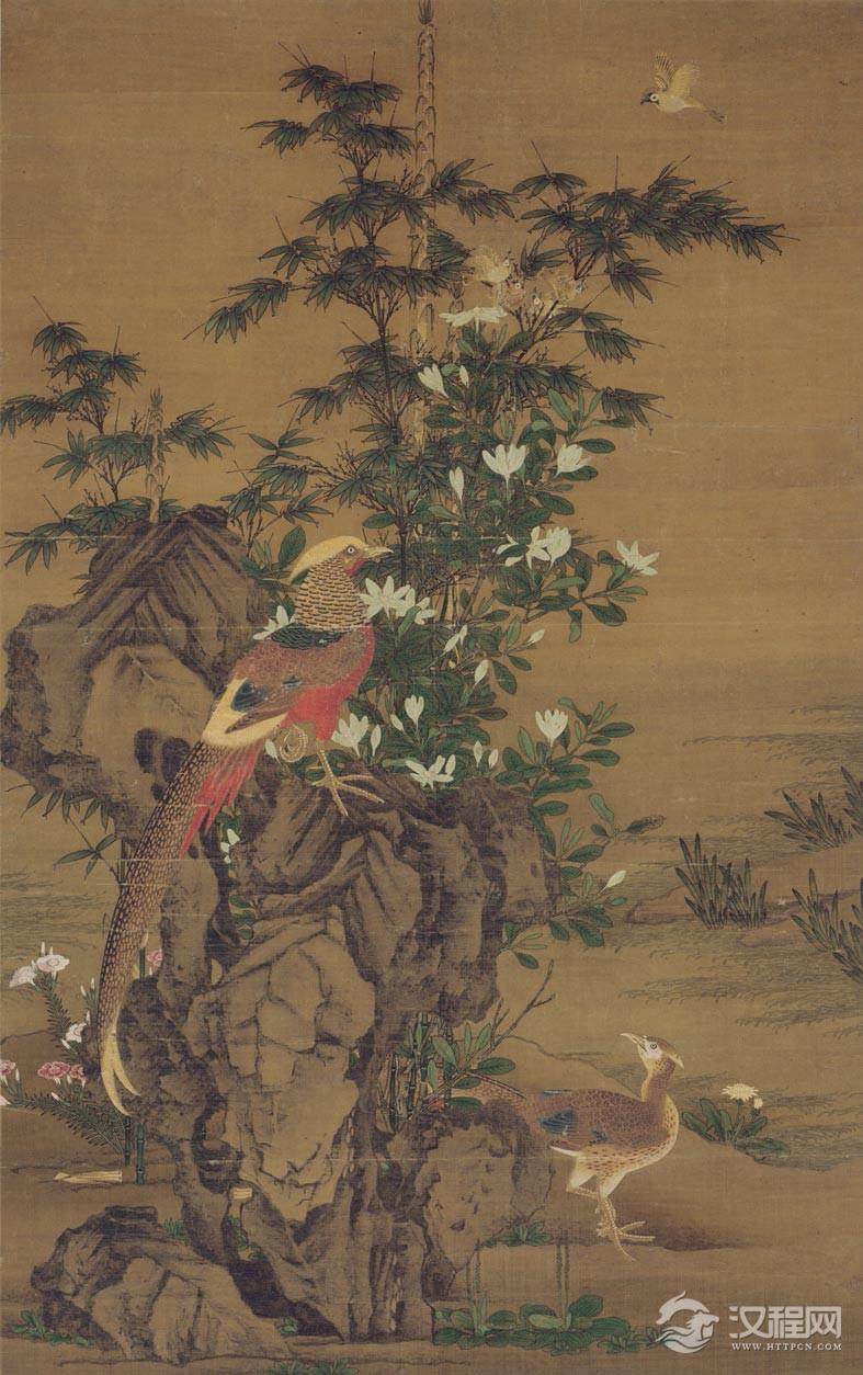 元 王渊 花鸟画