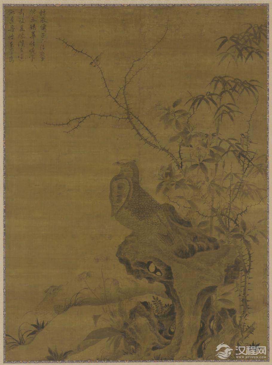 元 王渊 花鸟画 