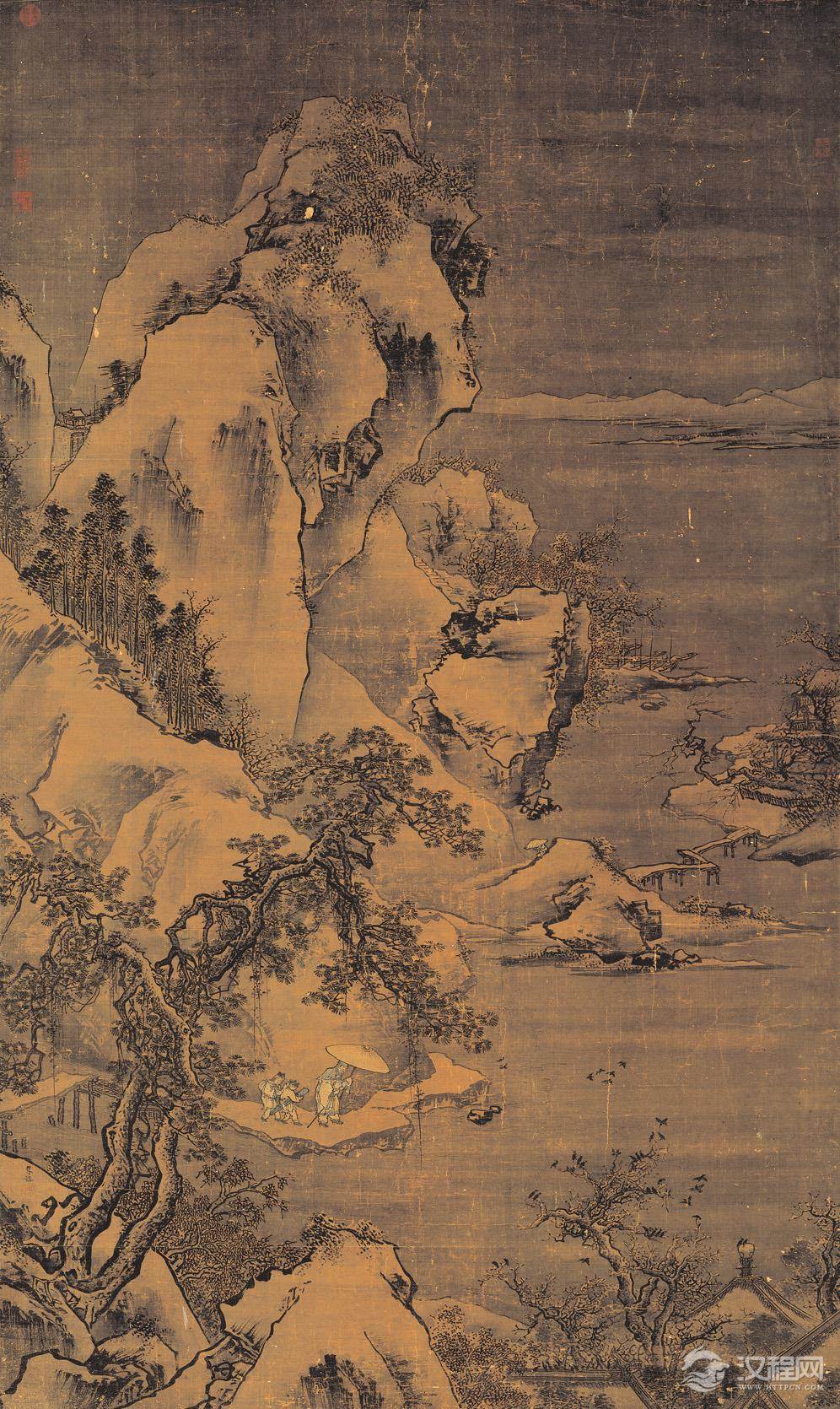 浙派名家 朱端画选 寒江独钓图 