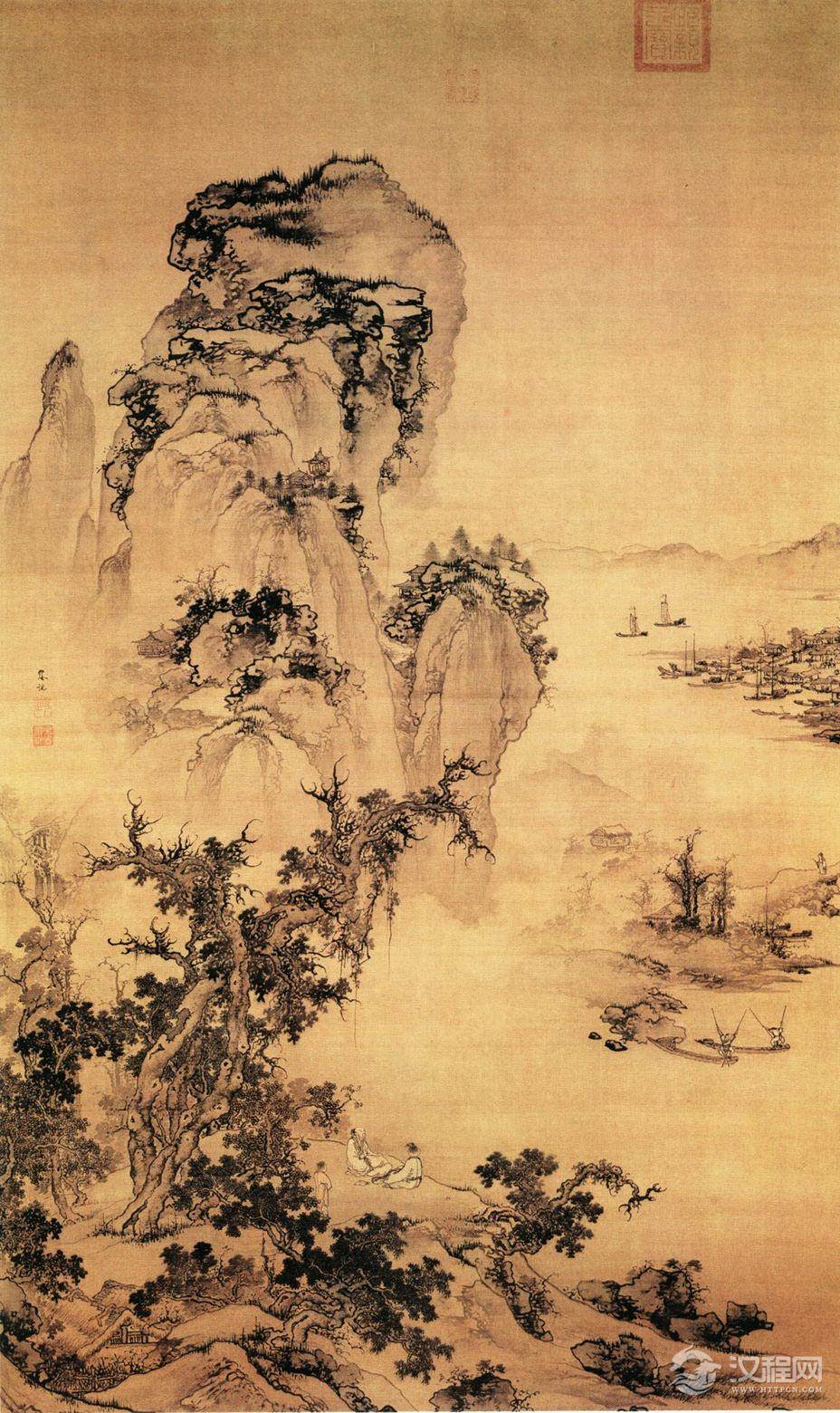 浙派名家 朱端画选 寒江独钓图