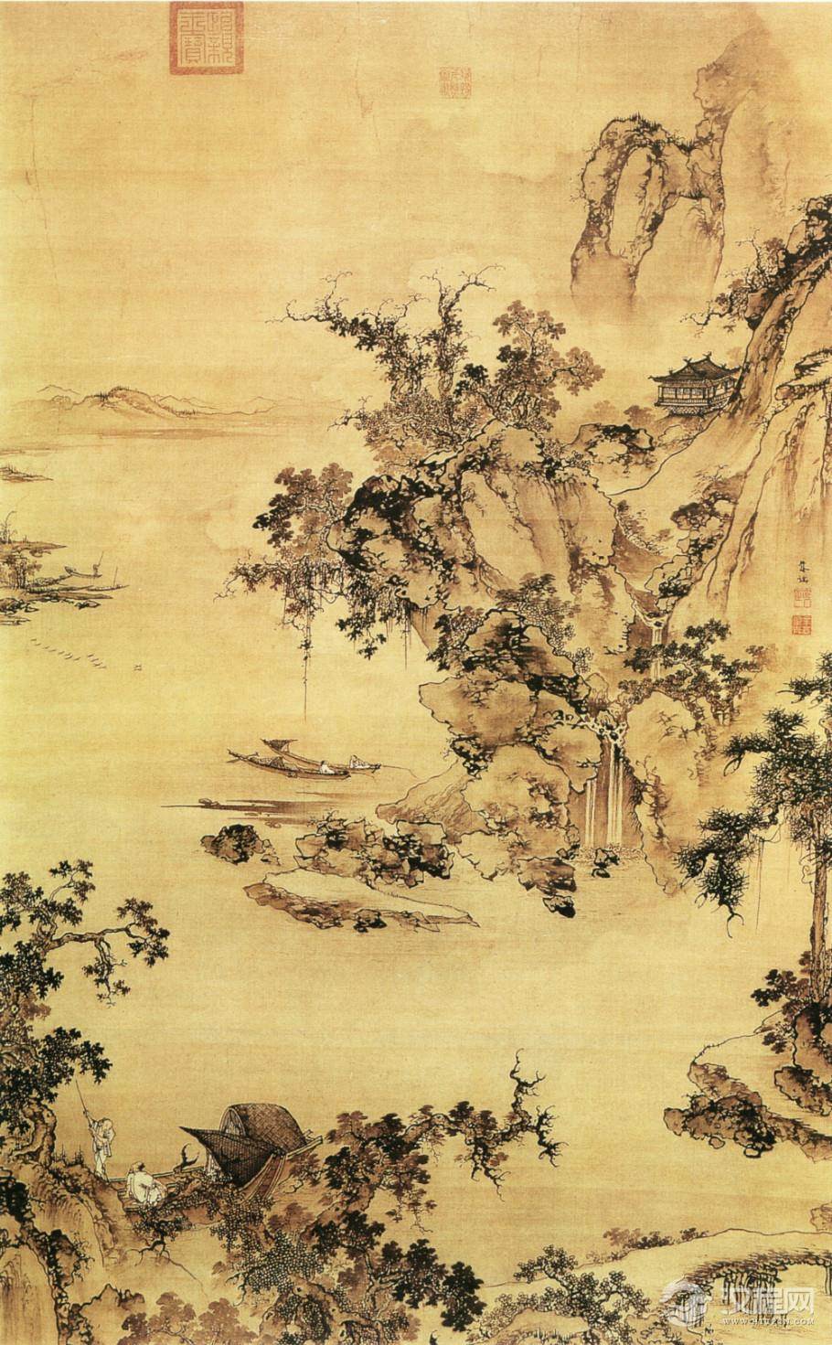 浙派名家 朱端画选 寒江独钓图