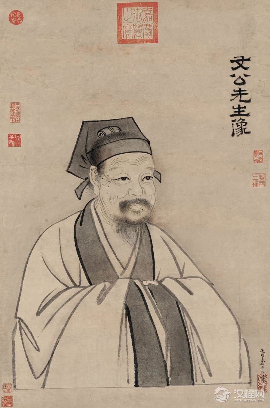 郭诩画选 东山携妓图