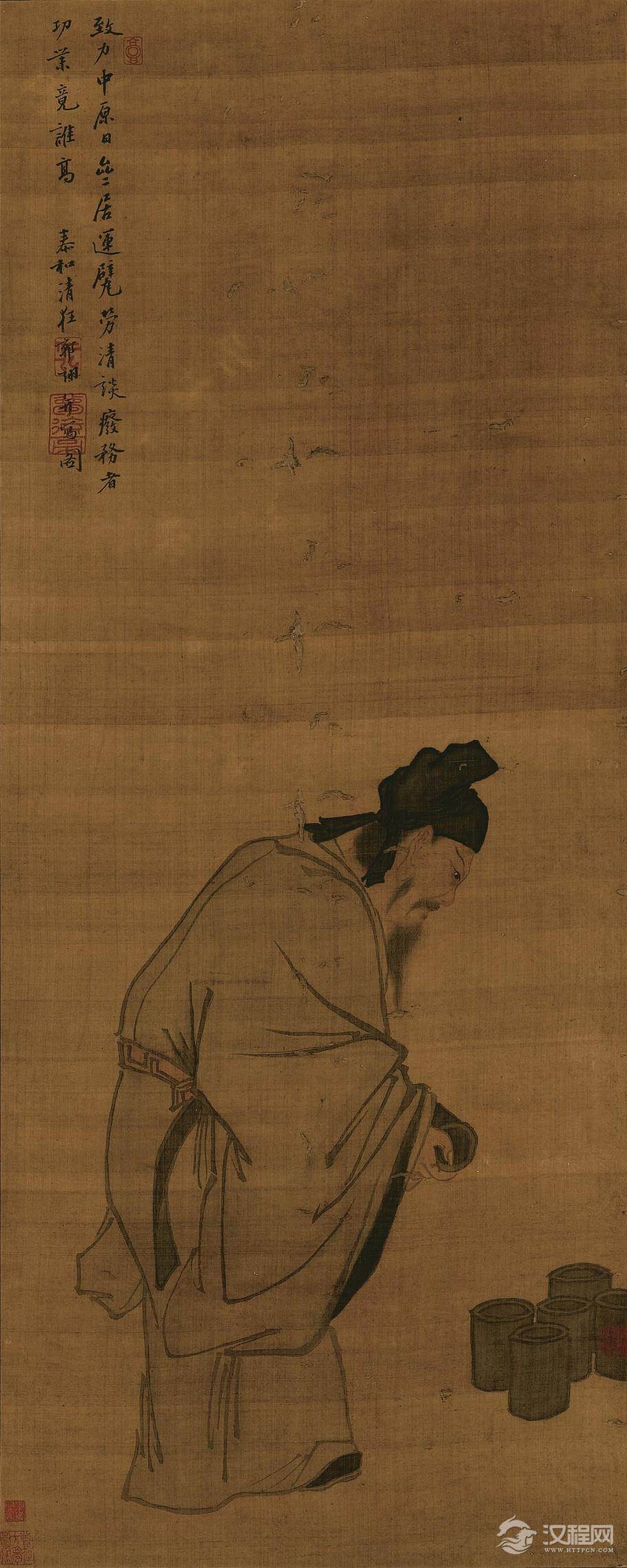 郭诩画选 东山携妓图